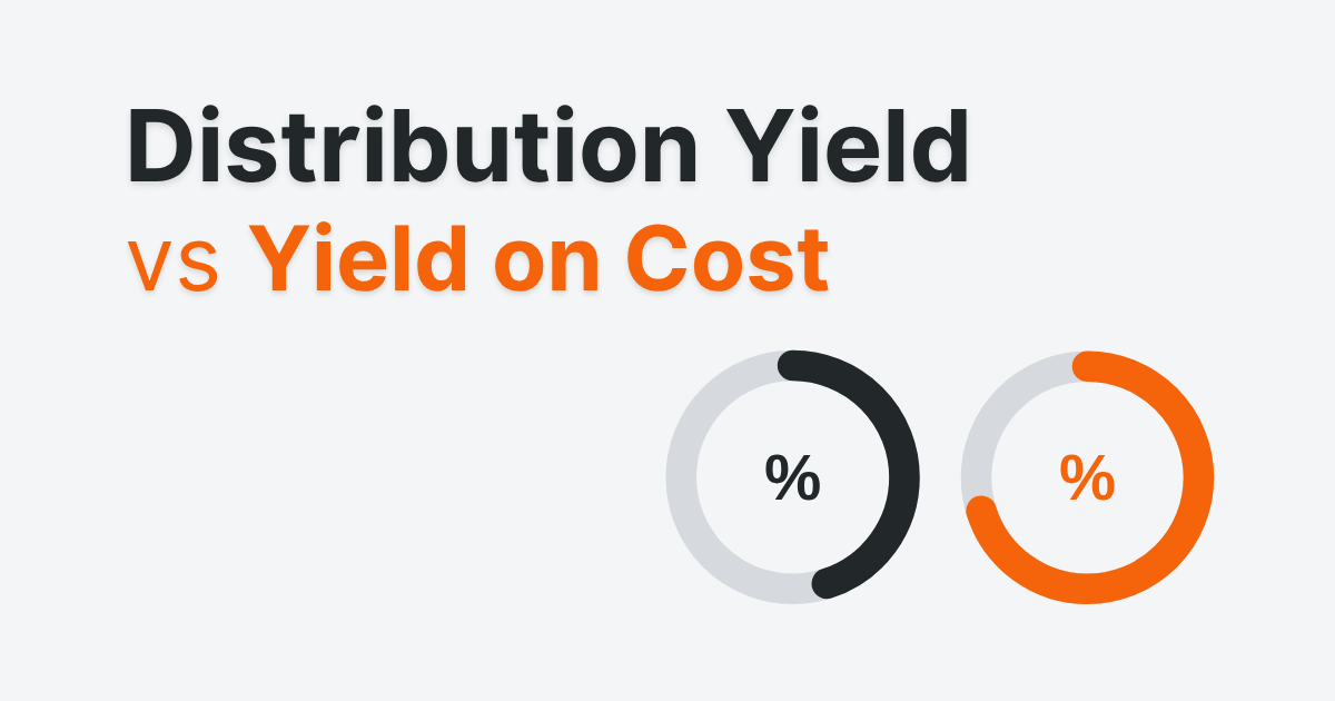 cover image distribution yield vs yield on cost IncomeShares article
