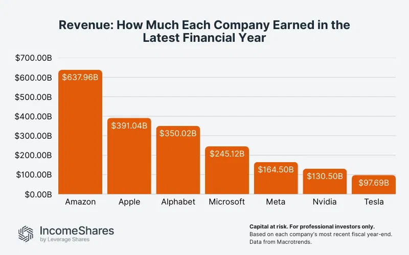 How much each company earned in the lates financial year